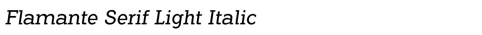 Flamante Serif Light Italic image